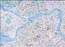 Карта Санкт-Петербурга с вокзалами