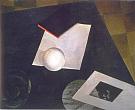 Л. Чупятов. Черный натюрморт с шаром и бумагой. 1922. Холст, масло. ГРМ