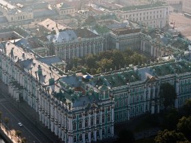 Панорама Зимнего дворца вид с высоты фотография